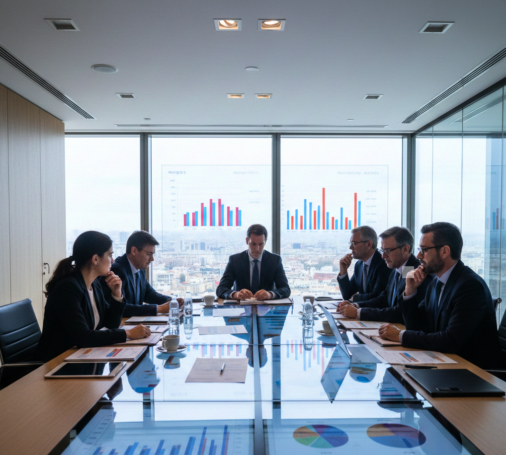 Pizarra que mapea bloqueadores para control financiero y optimización de costos para propietarios de cadenas de restaurantes